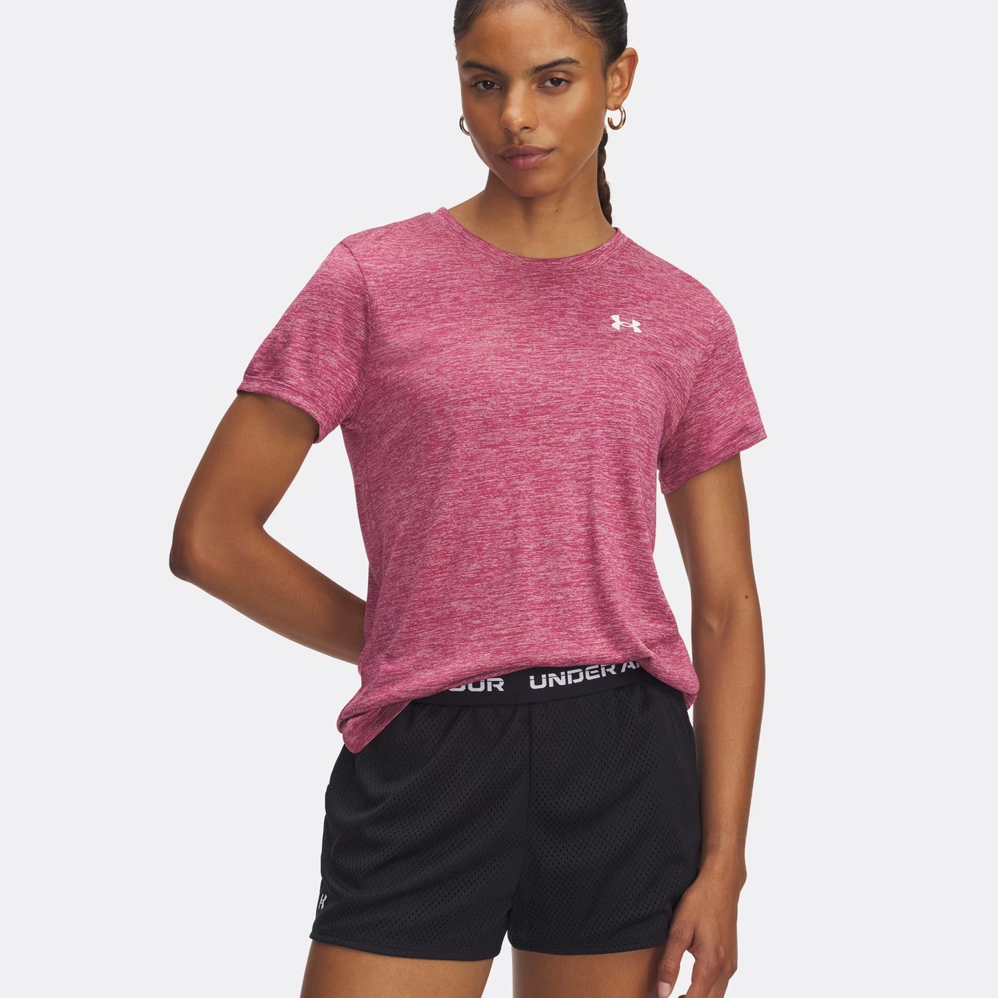 Under Armour Tech Twist T-Shirt Damen-Berry,Weiß Under Armour Tech Twist T-Shirt Damen-Berry,Weiß