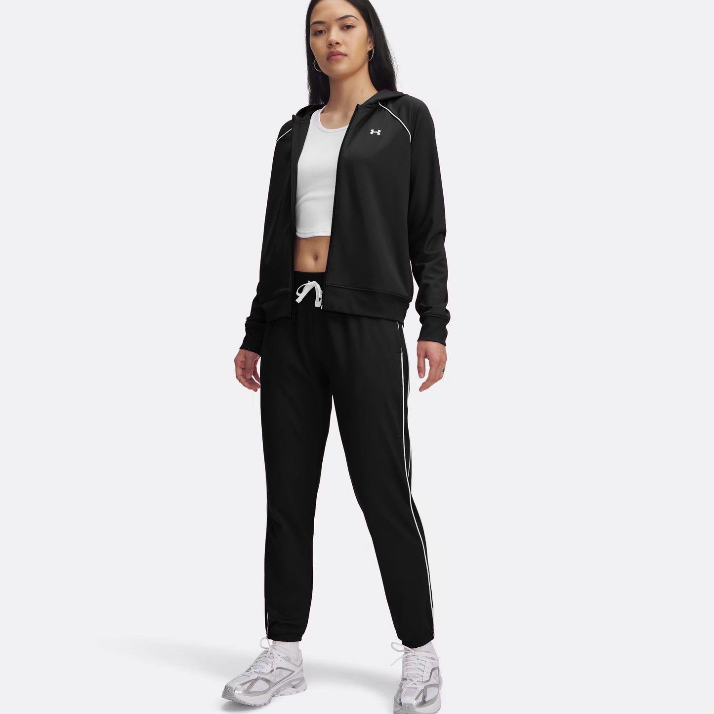 Under Armour Rival Tricot Trainingsanzug Damen-Schwarz Under Armour Rival Tricot Trainingsanzug Damen-Schwarz