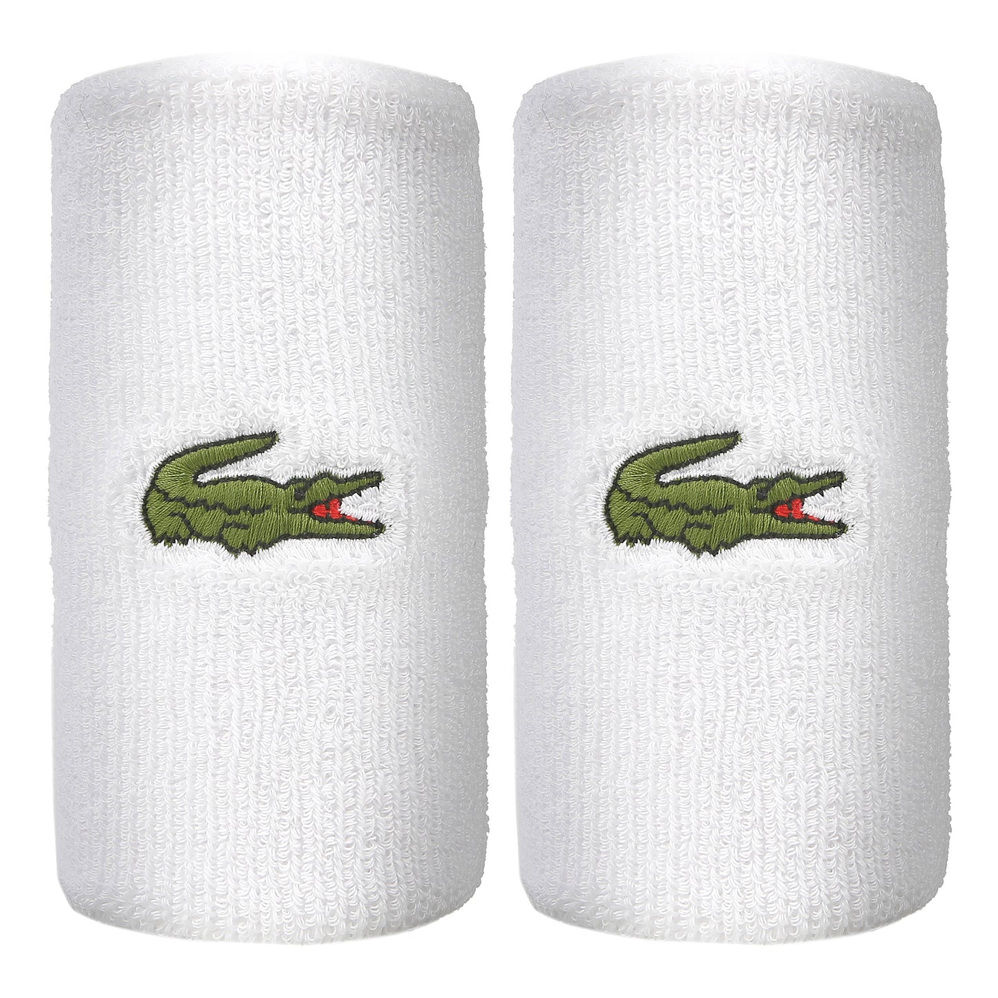 Lacoste Schweißband 2er Pack lang - weiß, grün Lacoste Schweißband 2er Pack lang - weiß, grün