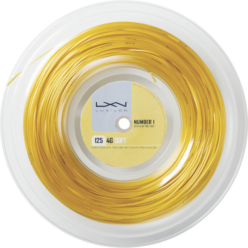 Luxilon 4G Soft Saitenrolle 200m-Gold Luxilon 4G Soft Saitenrolle 200m-Gold