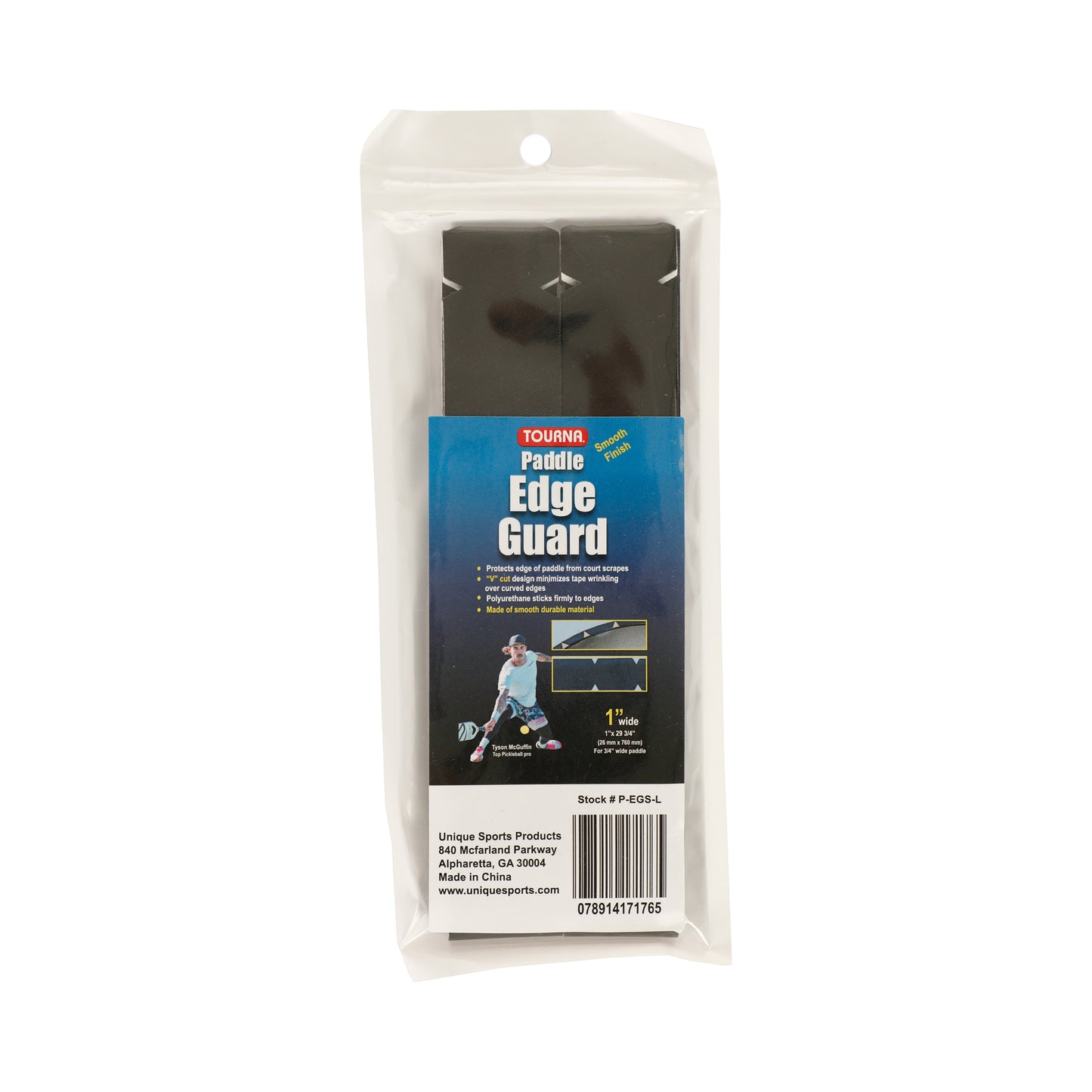 Tourna Padel Edge Guard 19mm Pickleball Rahmenschutzband-Schwarz Tourna Padel Edge Guard 19mm Pickleball Rahmenschutzband-Schwarz