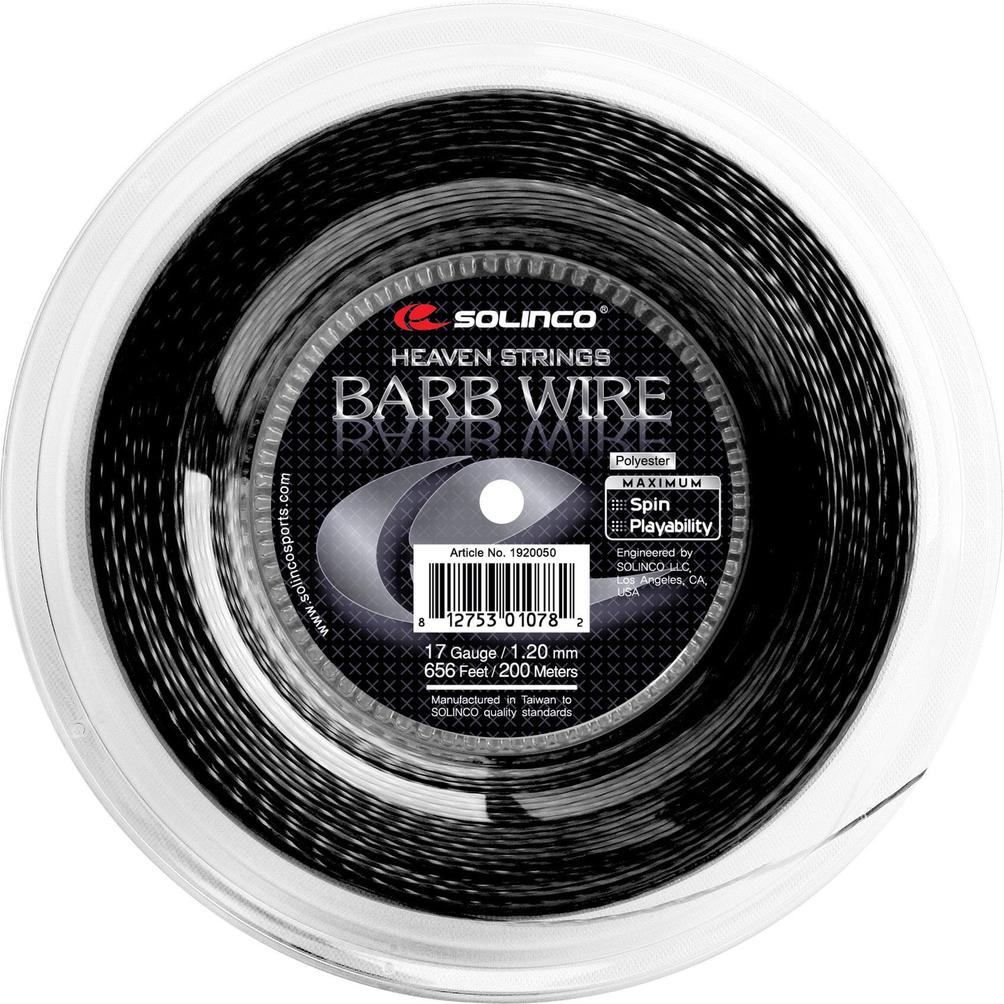 Solinco Barb Wire Saitenrolle 200m-Schwarz Solinco Barb Wire Saitenrolle 200m-Schwarz