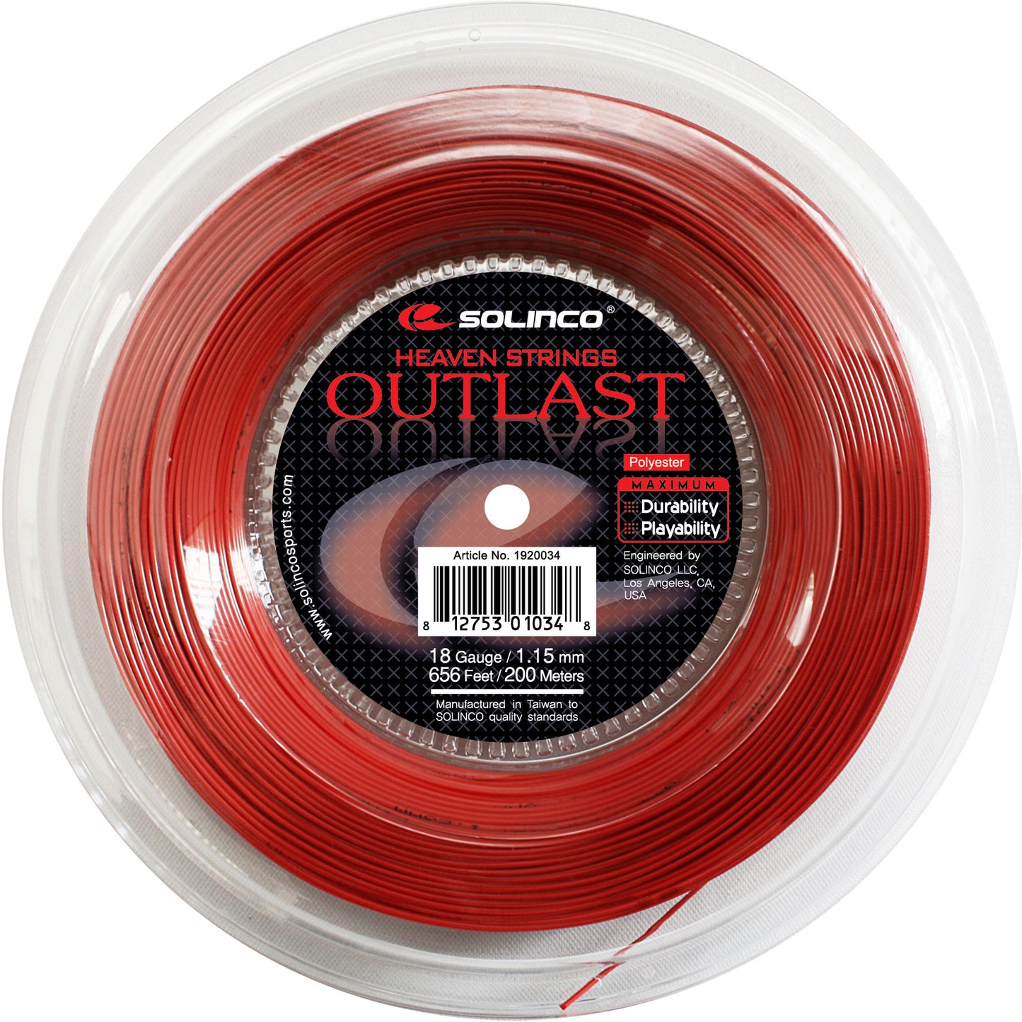 Solinco Outlast Saitenrolle 200m-Rot Solinco Outlast Saitenrolle 200m-Rot