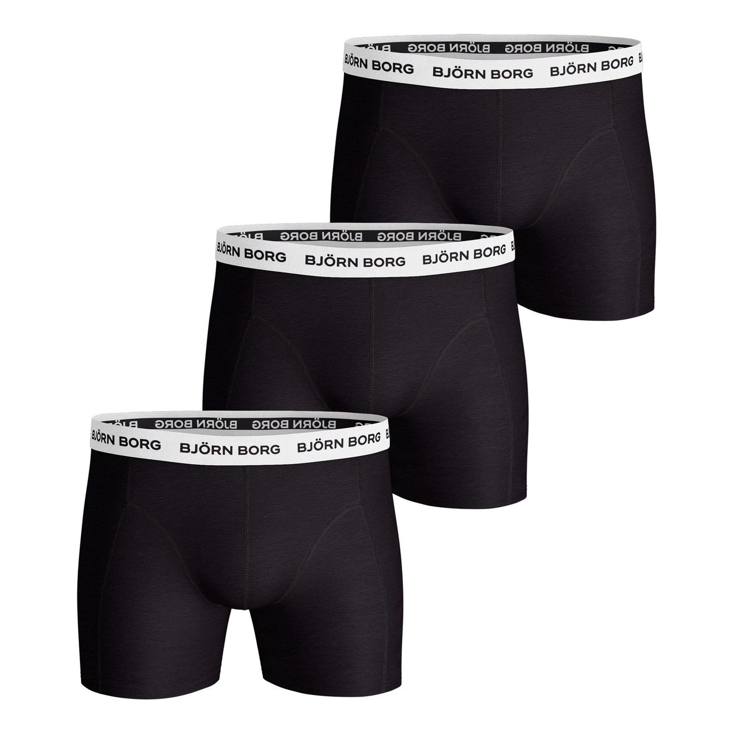 Björn Borg Cotton Stretch Boxer Short 3er Pack Herren - schwarz, weiß Björn Borg Cotton Stretch Boxer Short 3er Pack Herren - schwarz, weiß