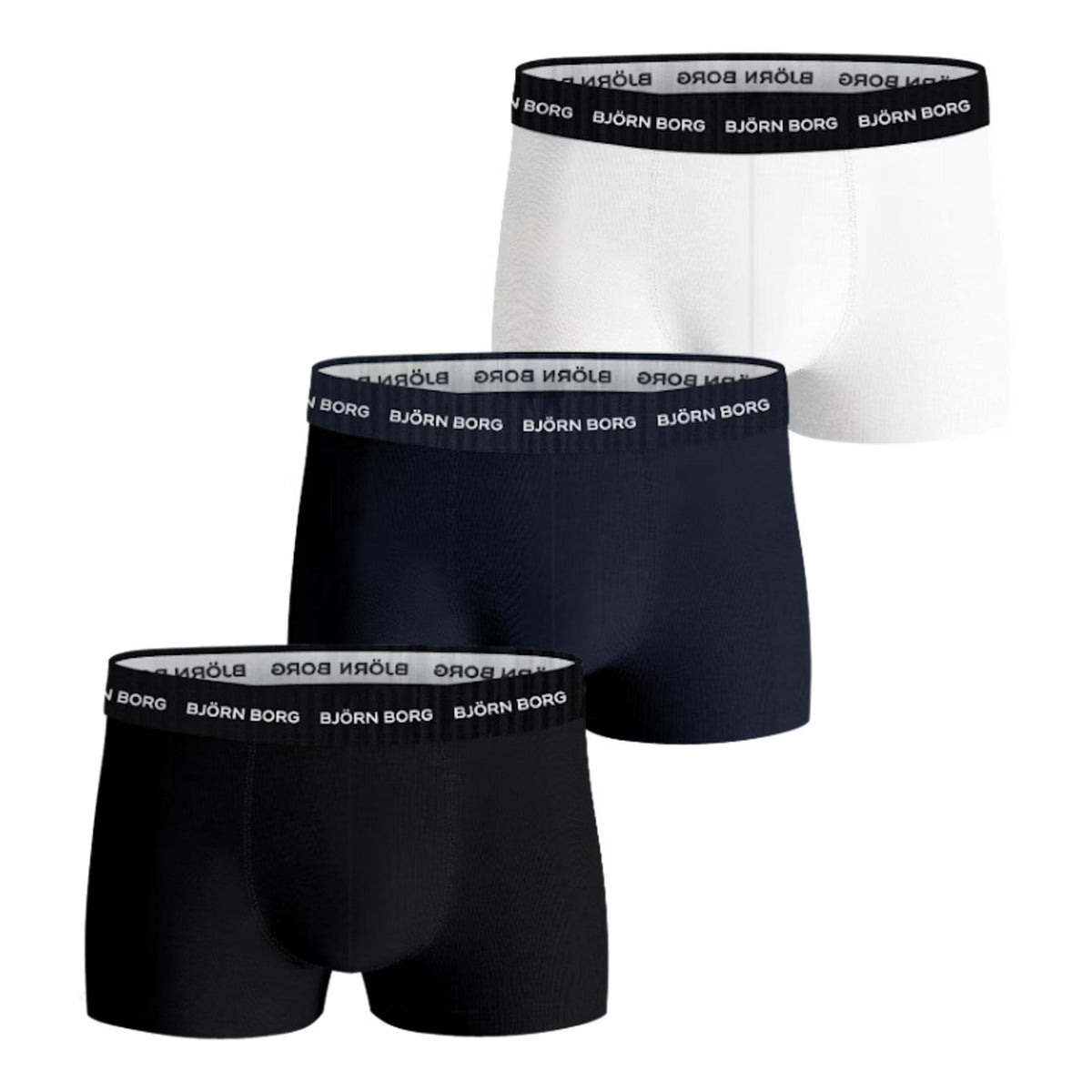 Björn Borg Cotton Stretch Trunk Boxer Short 3er Pack Herren - mehrfarbig Björn Borg Cotton Stretch Trunk Boxer Short 3er Pack Herren - mehrfarbig