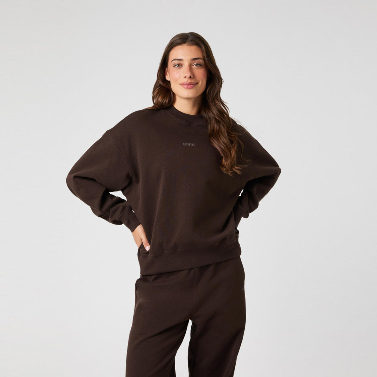 Björn Borg Studio Oversized Sweatshirt Damen-Braun Björn Borg Studio Oversized Sweatshirt Damen-Braun