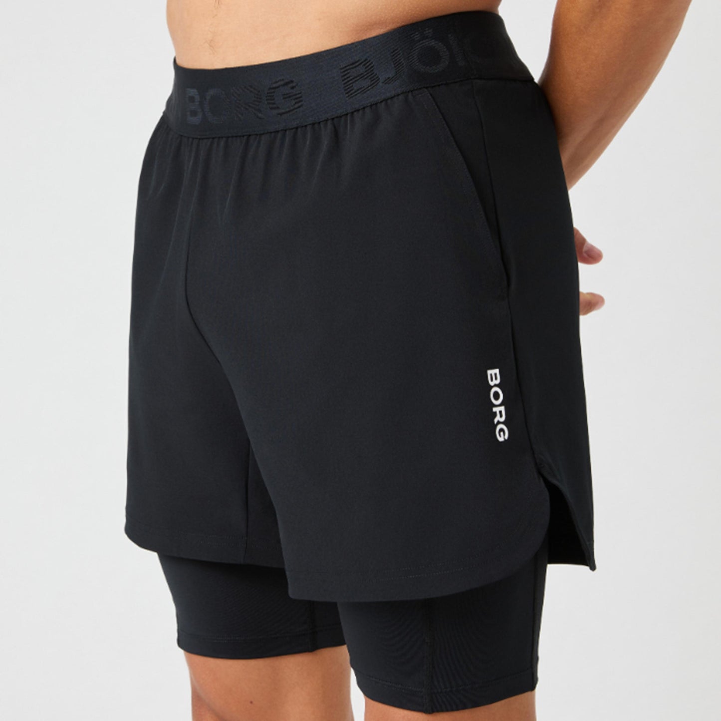 Björn Borg Borg 2 In 1 Shorts Herren - schwarz Björn Borg Borg 2 In 1 Shorts Herren - schwarz