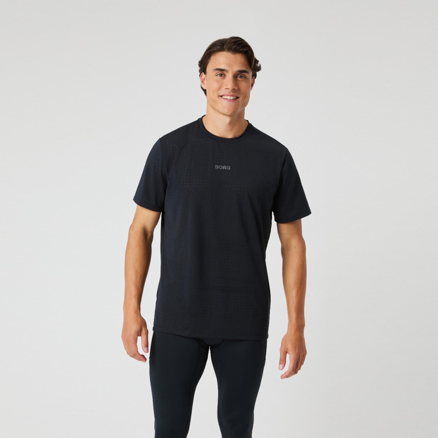 Björn Borg Borg Performance Perforated T-Shirt Herren-Schwarz Björn Borg Borg Performance Perforated T-Shirt Herren-Schwarz