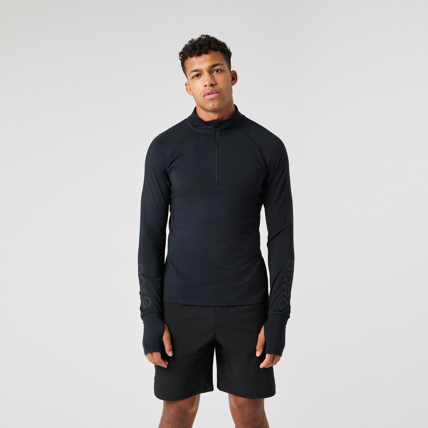 Björn Borg Midlayer Half Zip Longsleeve Herren - schwarz Björn Borg Midlayer Half Zip Longsleeve Herren - schwarz