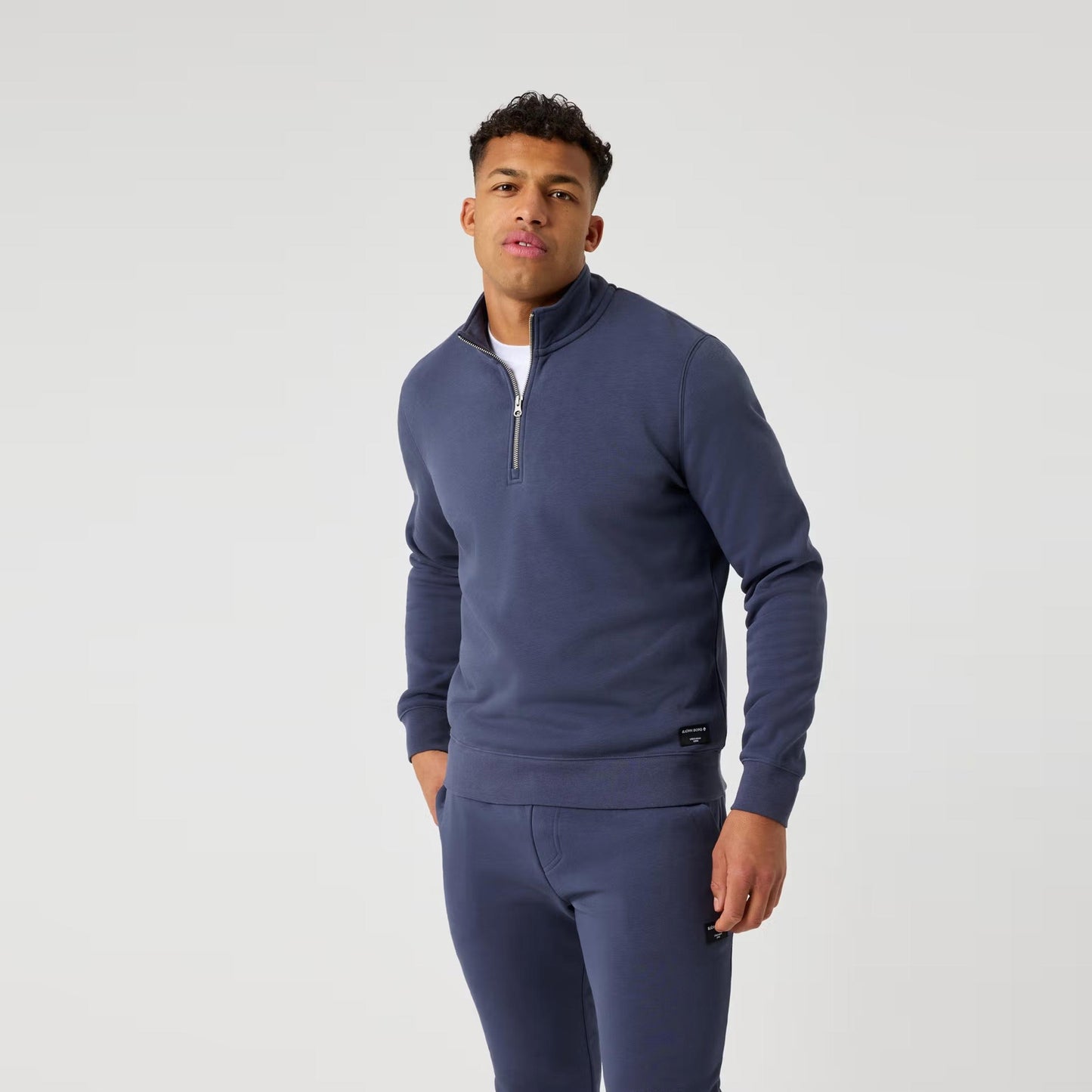 Björn Borg Centre Half Zip Sweatshirt Herren - blaugrau Björn Borg Centre Half Zip Sweatshirt Herren - blaugrau