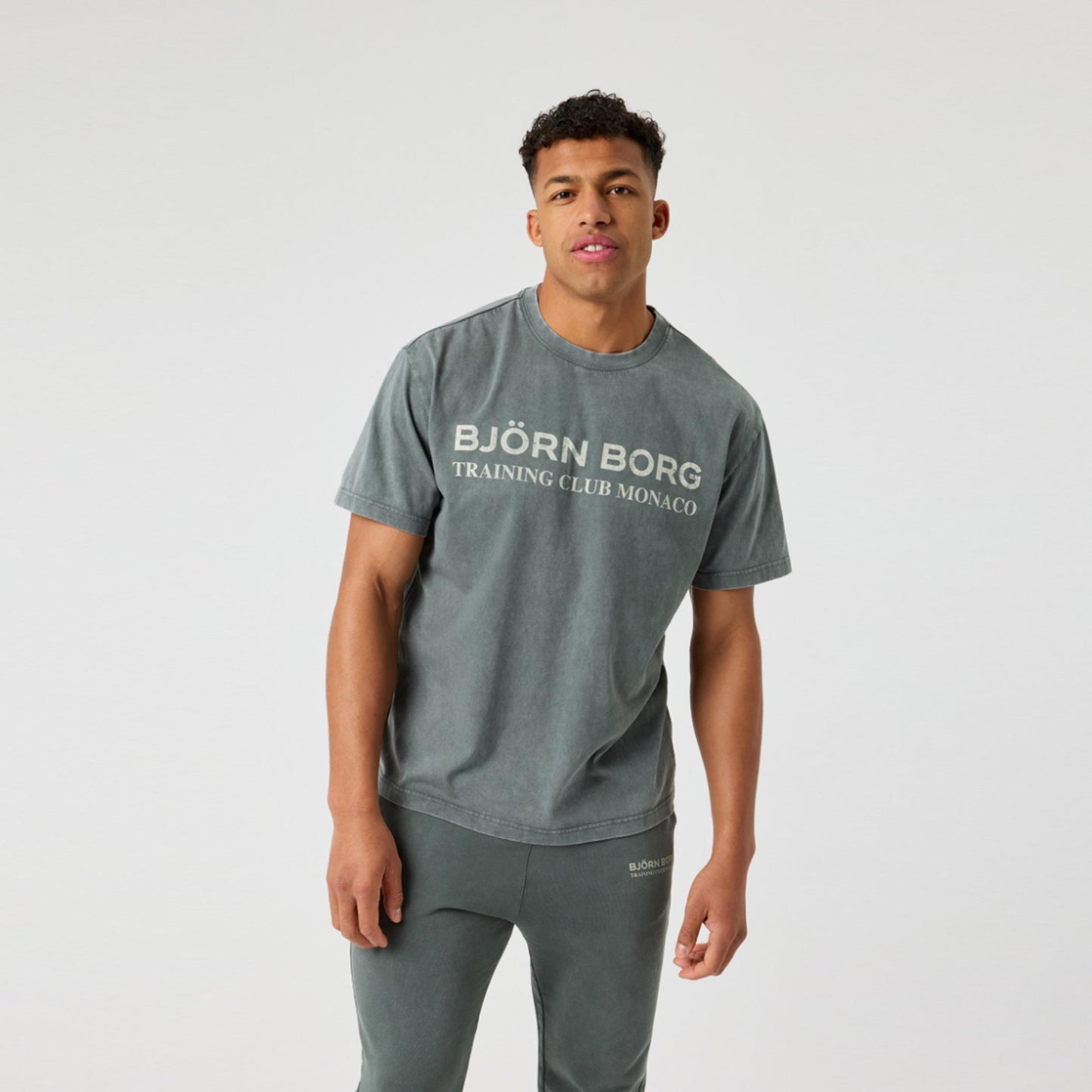 Björn Borg Classic Print T-Shirt Herren-dunkelgrün Björn Borg Classic Print T-Shirt Herren-dunkelgrün