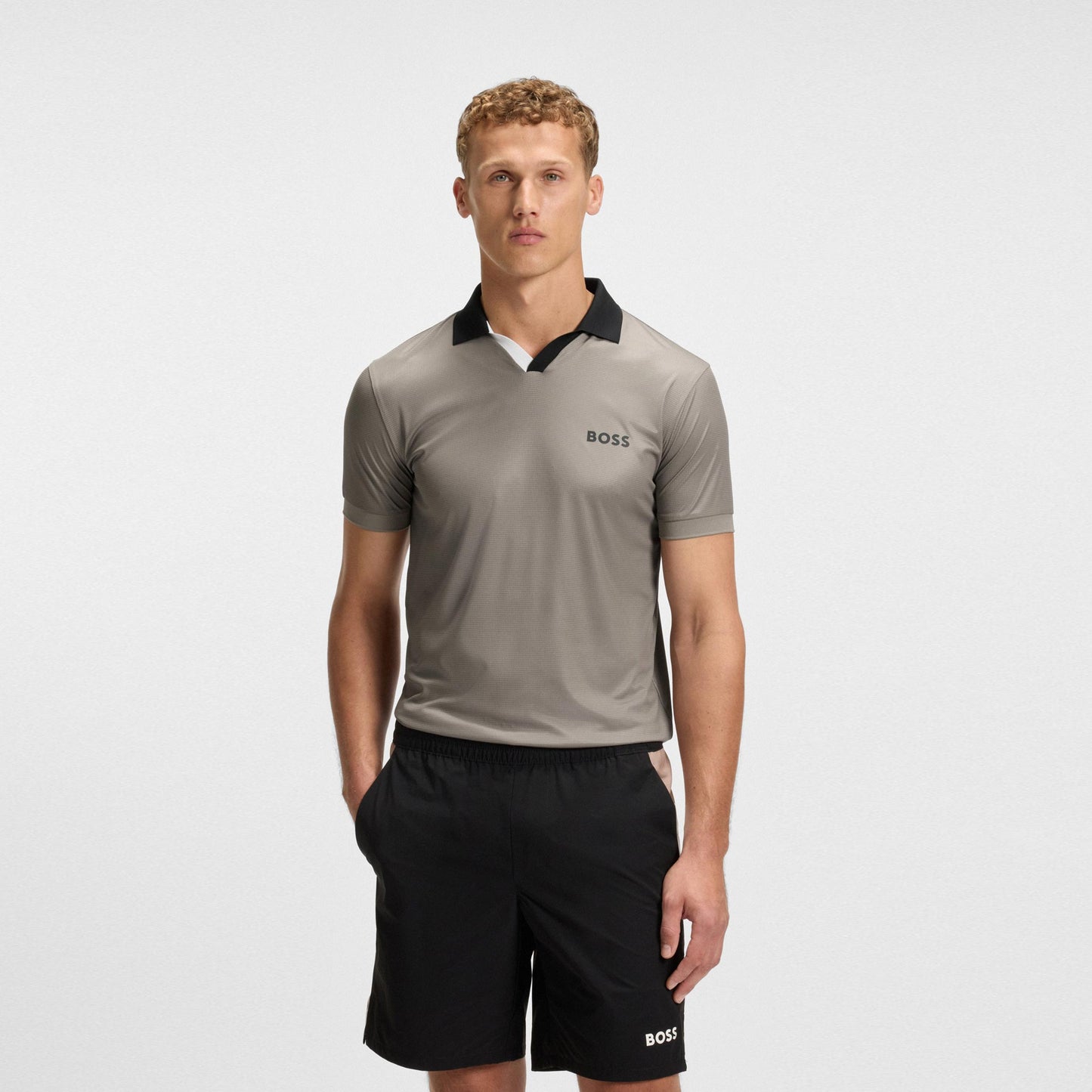 BOSS Palle TOC Polo Herren-Grau,Schwarz BOSS Palle TOC Polo Herren-Grau,Schwarz