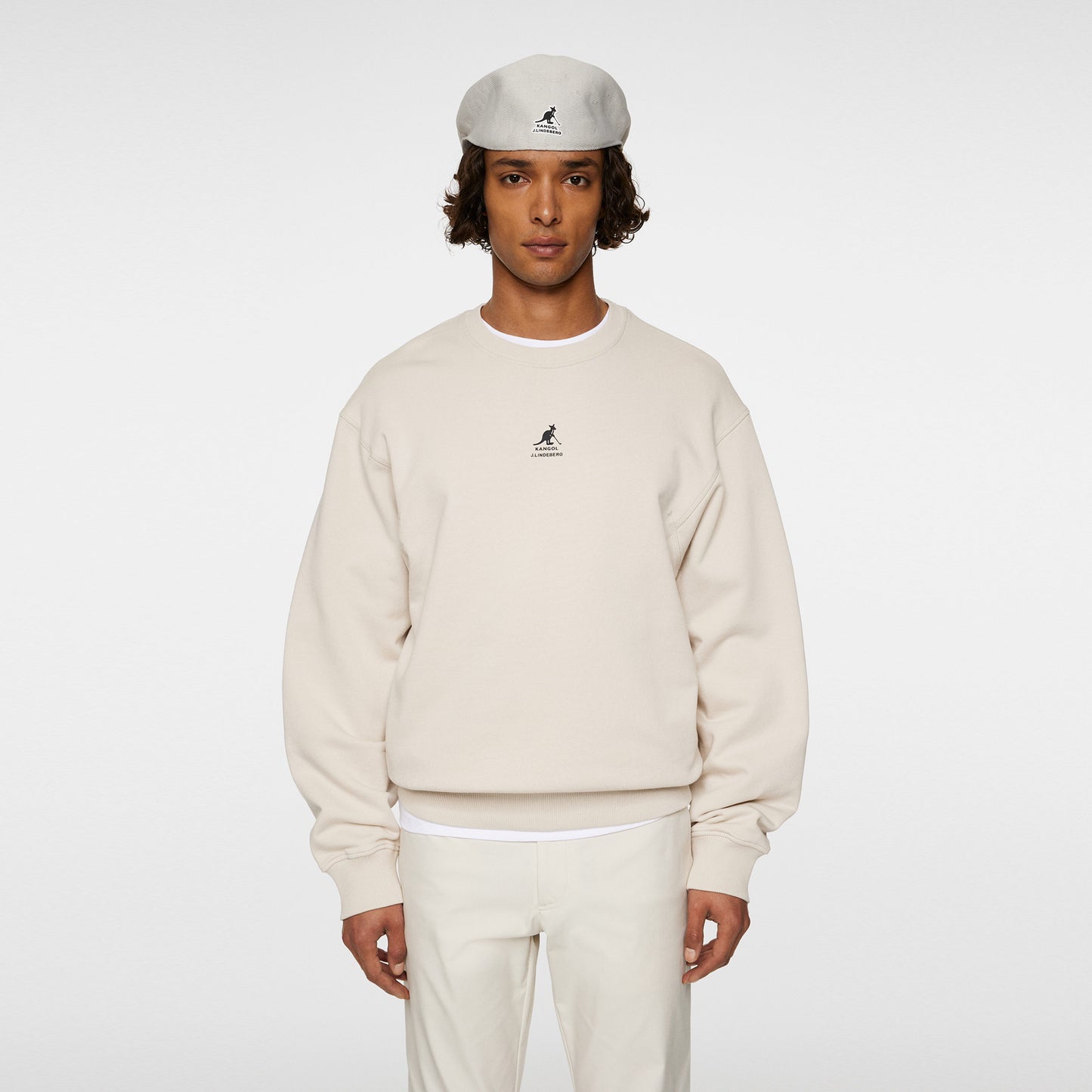 JLindeberg Kangol Roberto Sweatshirt Herren-Creme JLindeberg Kangol Roberto Sweatshirt Herren-Creme