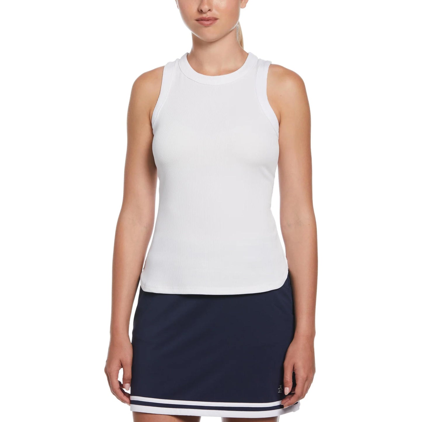 Original Penguin Rib Tank-Top Damen-Weiß Original Penguin Rib Tank-Top Damen-Weiß