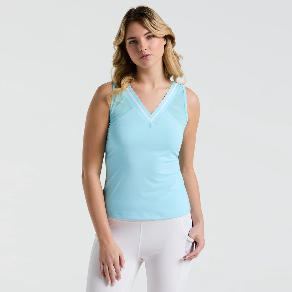 Original Penguin Colorblock Tank-Top Damen-Hellblau Original Penguin Colorblock Tank-Top Damen-Hellblau