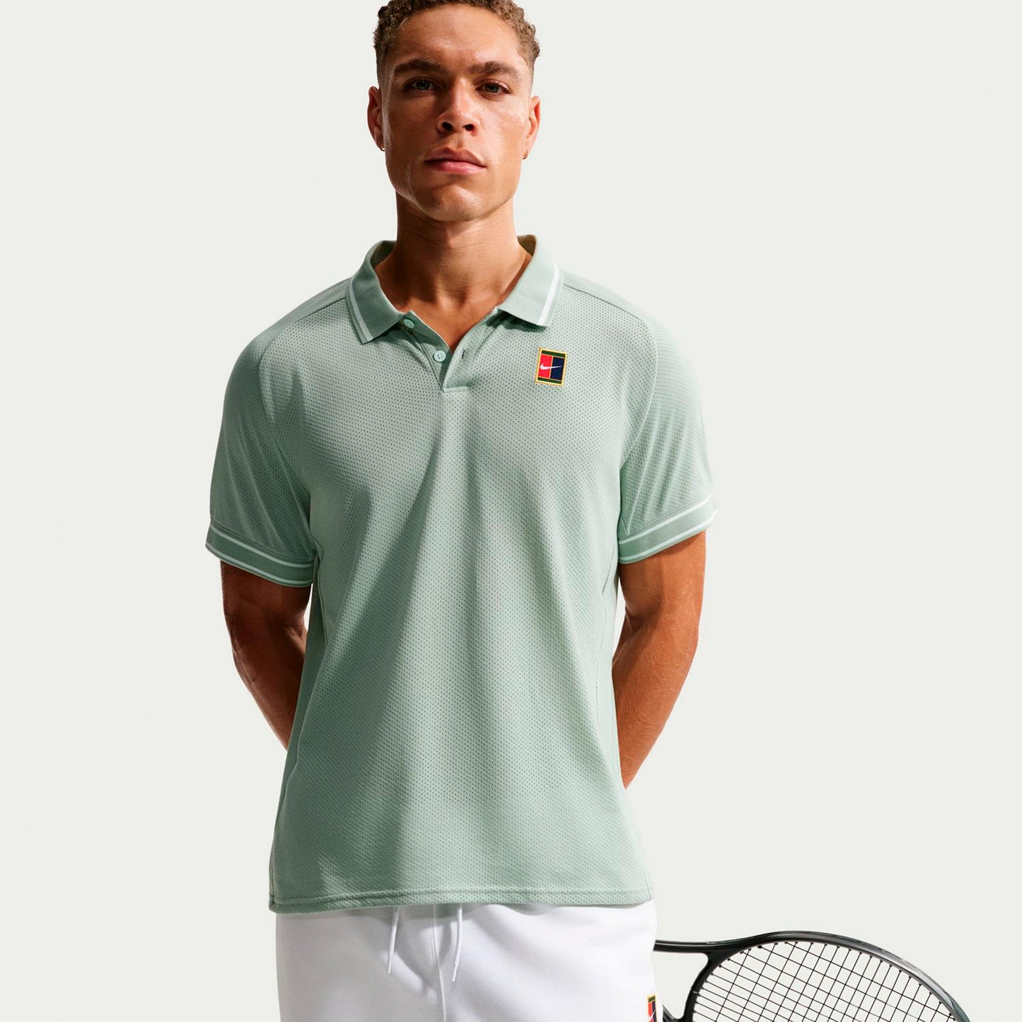 Nike Court Heritage Polo Herren - graugrün Nike Court Heritage Polo Herren - graugrün