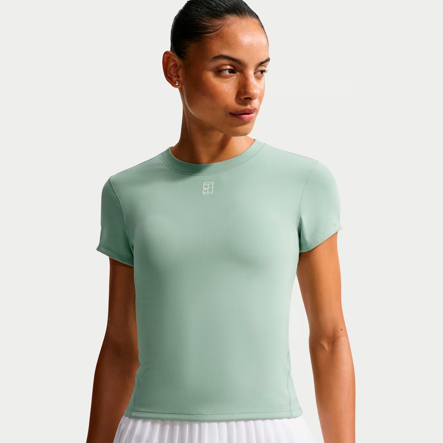 Nike Court Dri-FIT Advantage T-Shirt Damen - graugrün, weiß Nike Court Dri-FIT Advantage T-Shirt Damen - graugrün, weiß