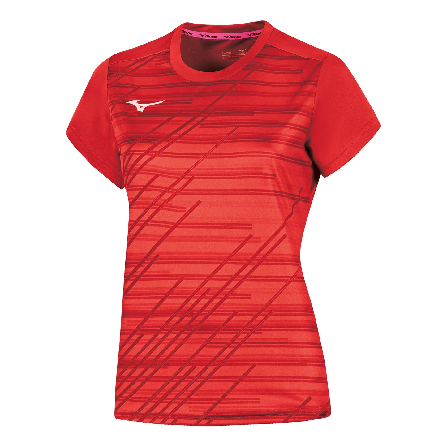 Mizuno Team Chiba T-Shirt Damen-rot Mizuno Team Chiba T-Shirt Damen-rot