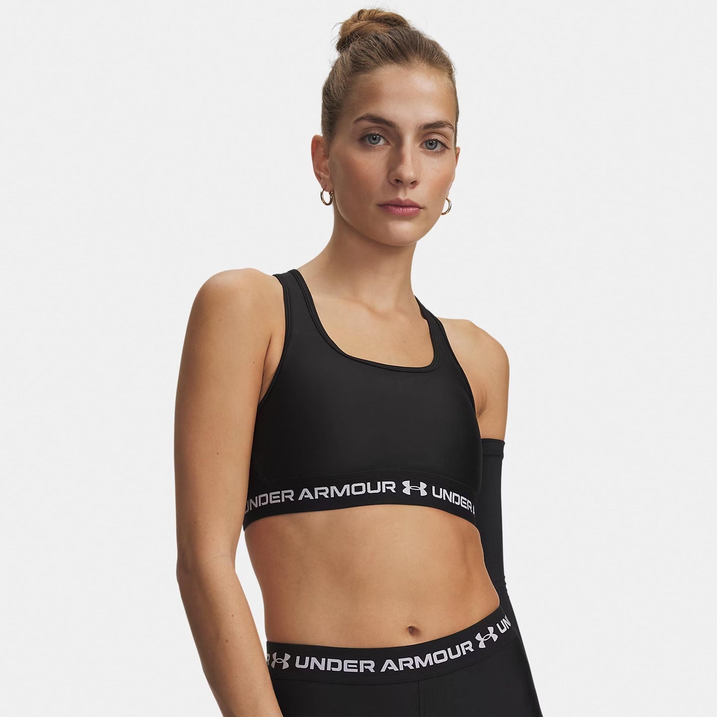 Under Armour Crossback Middle Sport-BH Damen - schwarz, weiß Under Armour Crossback Middle Sport-BH Damen - schwarz, weiß