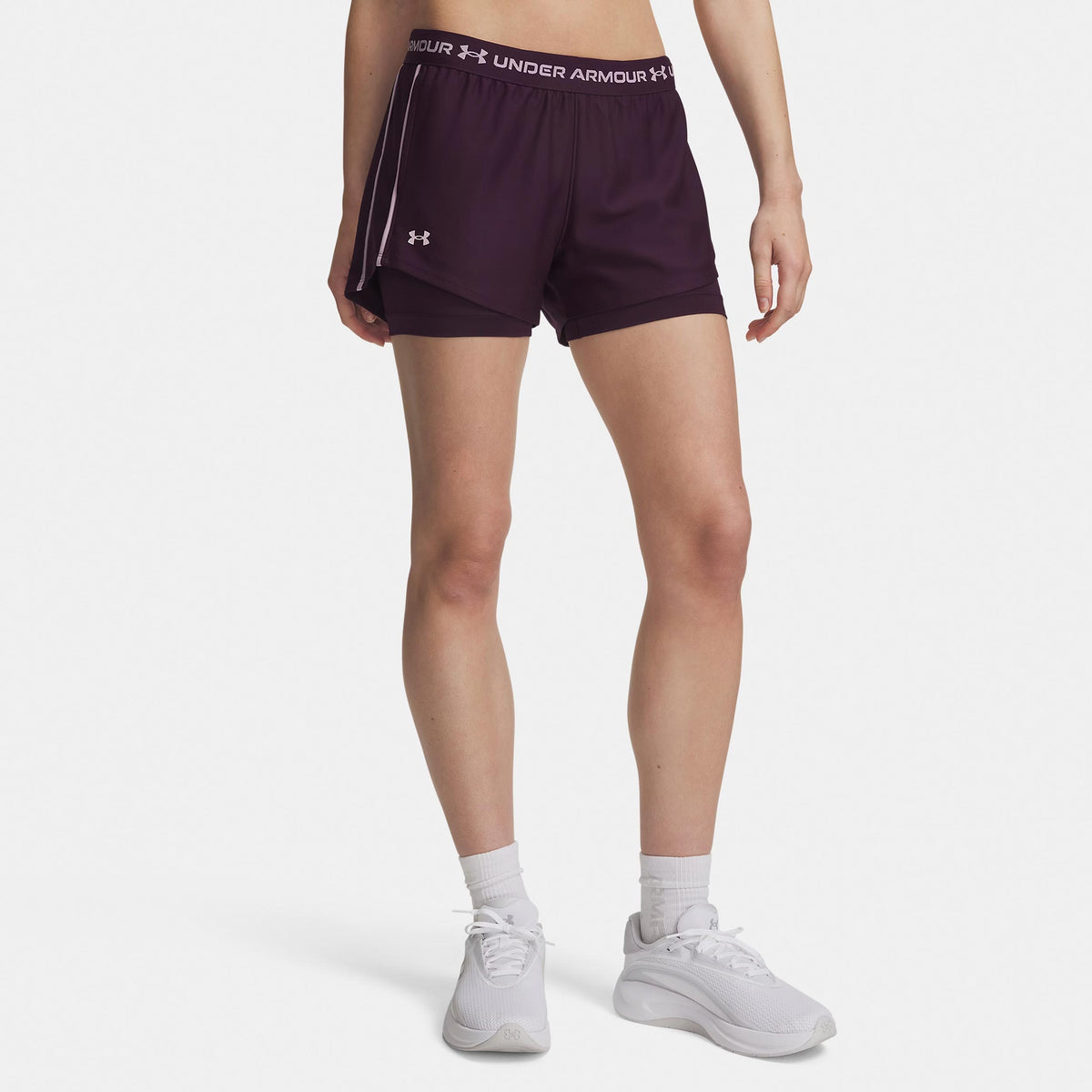 Under Armour Tech Play Up 2in1 Shorts Damen - lila, altrosa Under Armour Tech Play Up 2in1 Shorts Damen - lila, altrosa