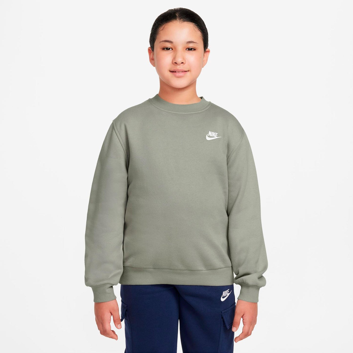 Nike Club Fleece Sweatshirt Kinder - graugrün Nike Club Fleece Sweatshirt Kinder - graugrün
