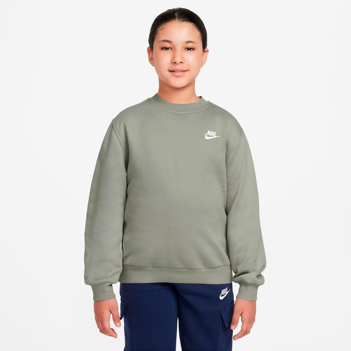 Nike Club Fleece Sweatshirt Kinder - graugrün Nike Club Fleece Sweatshirt Kinder - graugrün