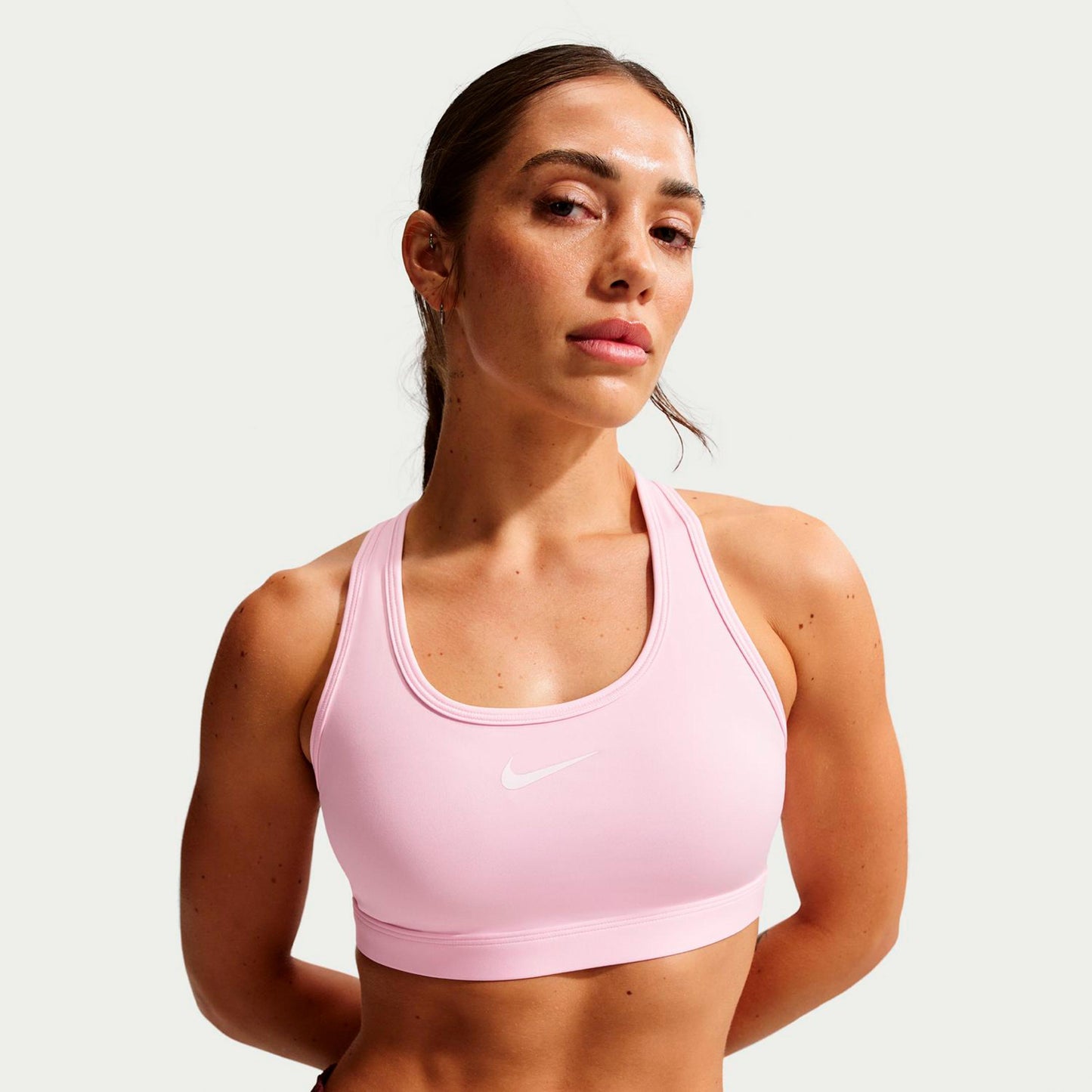 Nike Swoosh Medium Sport-BH Damen-rosa, mauve Nike Swoosh Medium Sport-BH Damen-rosa, mauve