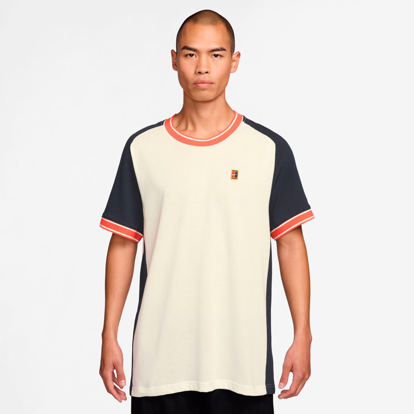 Nike Court Heritage T-Shirt Herren-creme, dunkelblau Nike Court Heritage T-Shirt Herren-creme, dunkelblau