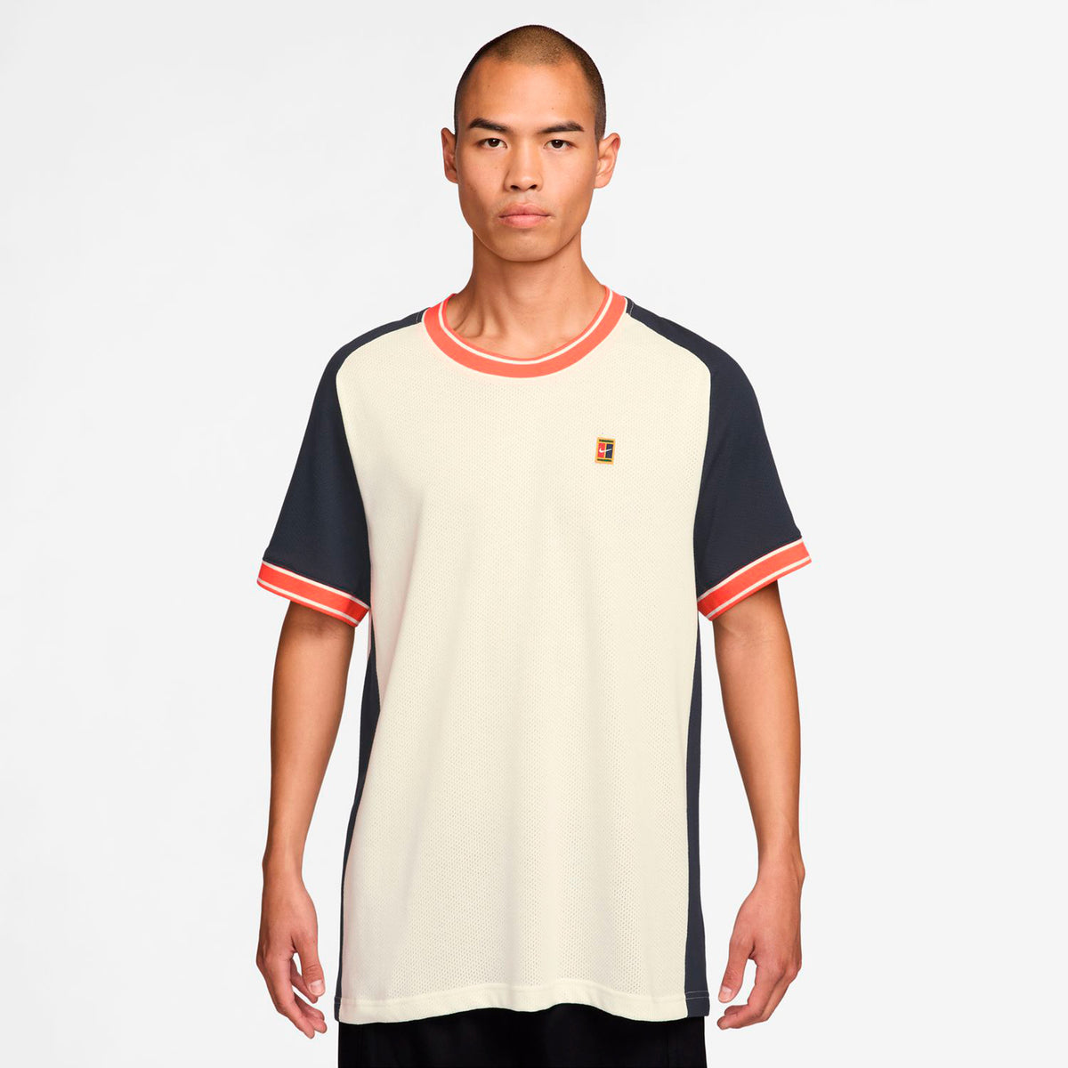 Nike Court Heritage T-Shirt Herren-creme, dunkelblau Nike Court Heritage T-Shirt Herren-creme, dunkelblau