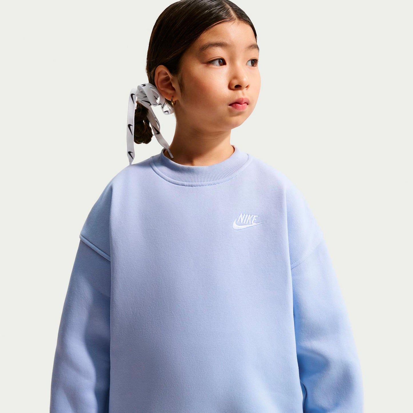 Nike Sportswear Club Fleece Oversized Crew Sweatshirt Kinder-blaugrau Nike Sportswear Club Fleece Oversized Crew Sweatshirt Kinder-blaugrau