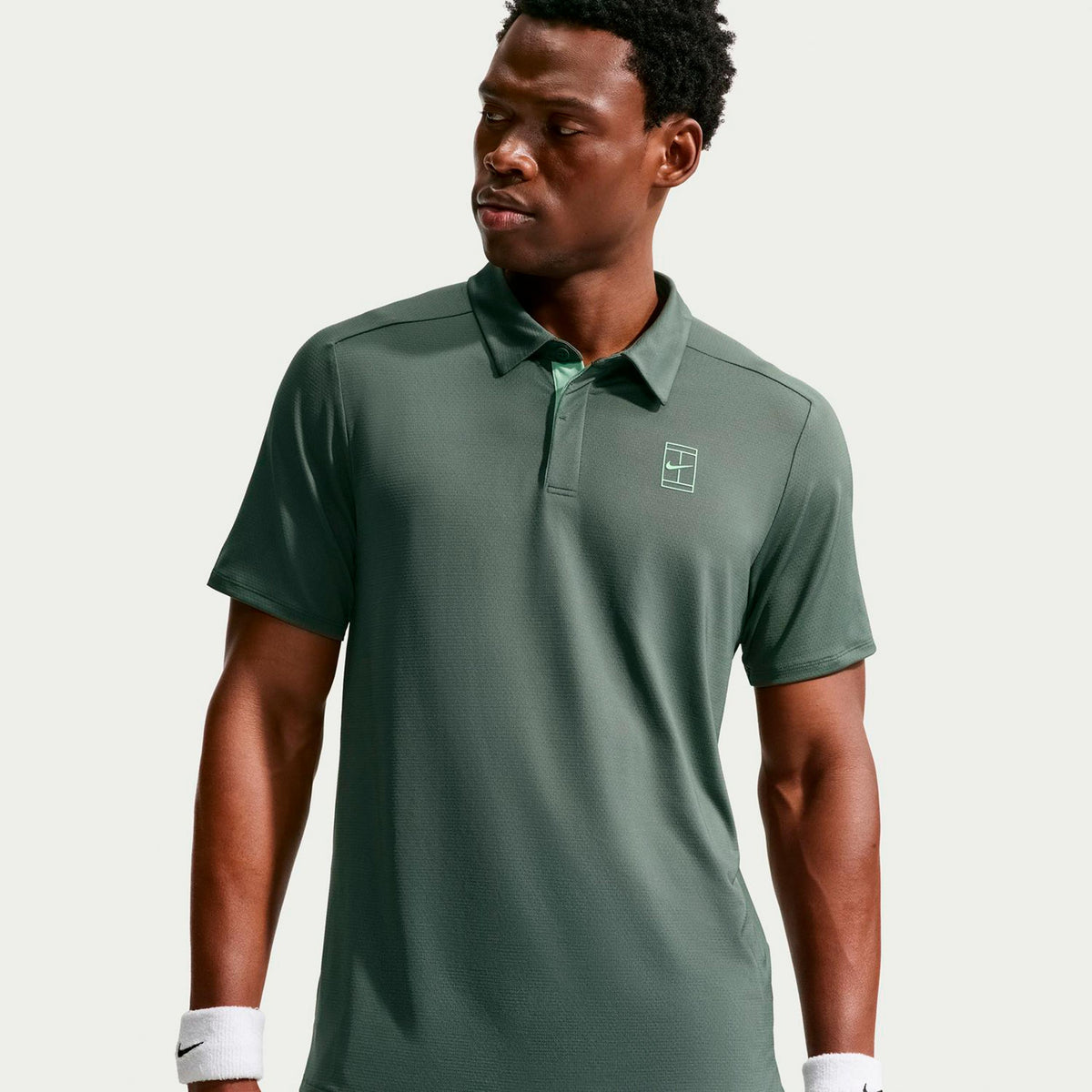 Nike Jannik Sinner Court Dri-FIT Advantage Polo Herren - graugrün Nike Jannik Sinner Court Dri-FIT Advantage Polo Herren - graugrün