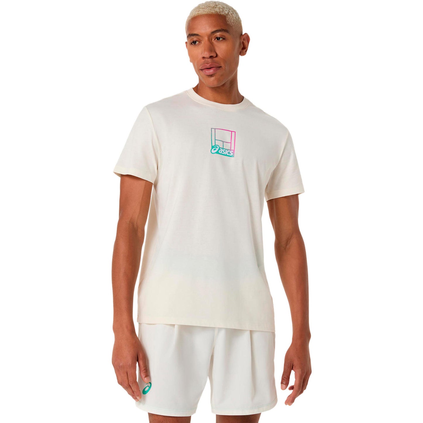 ASICS Court Core Graphic T-Shirt Herren-creme, mehrfarbig ASICS Court Core Graphic T-Shirt Herren-creme, mehrfarbig