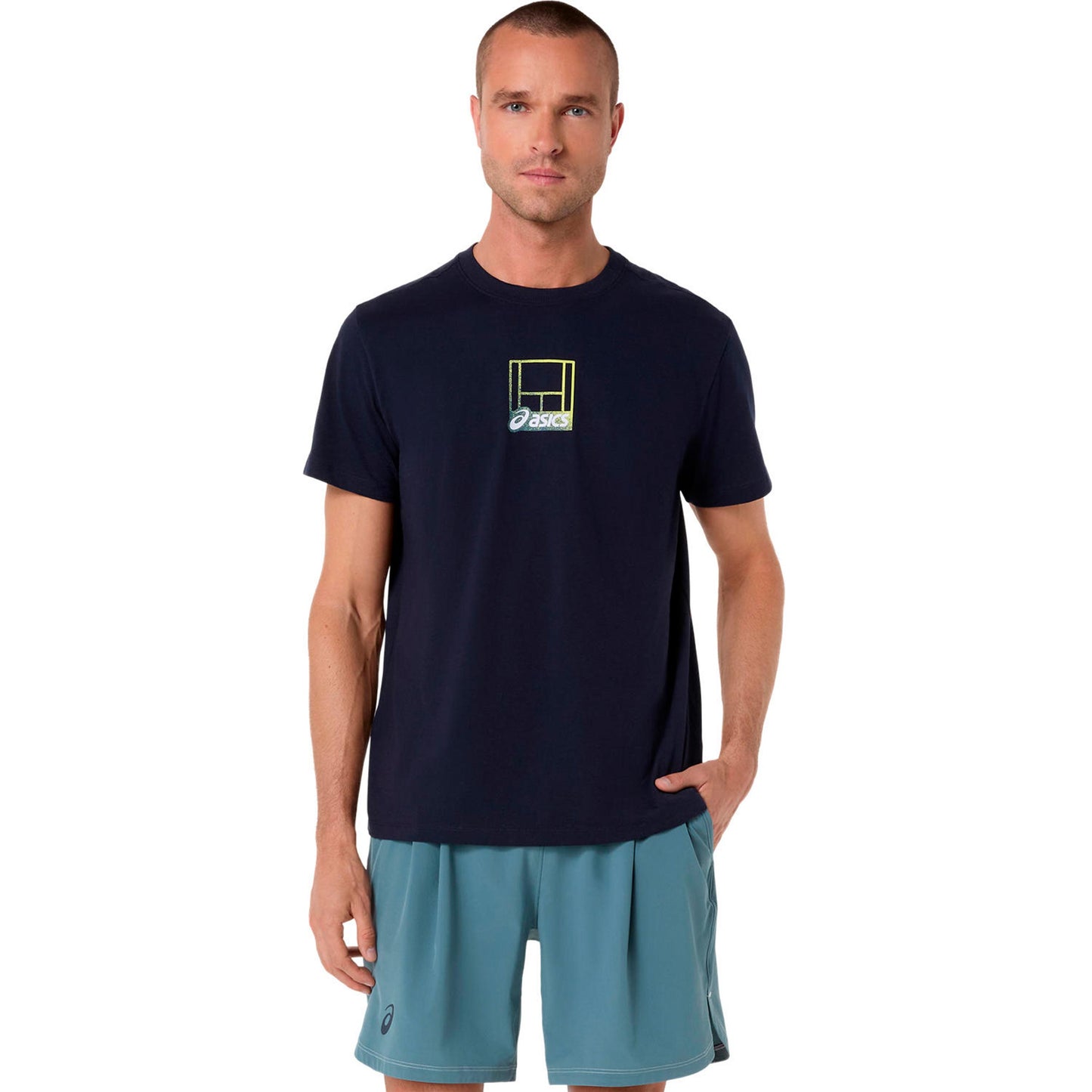 ASICS Court Core Graphic T-Shirt Herren-dunkelblau ASICS Court Core Graphic T-Shirt Herren-dunkelblau