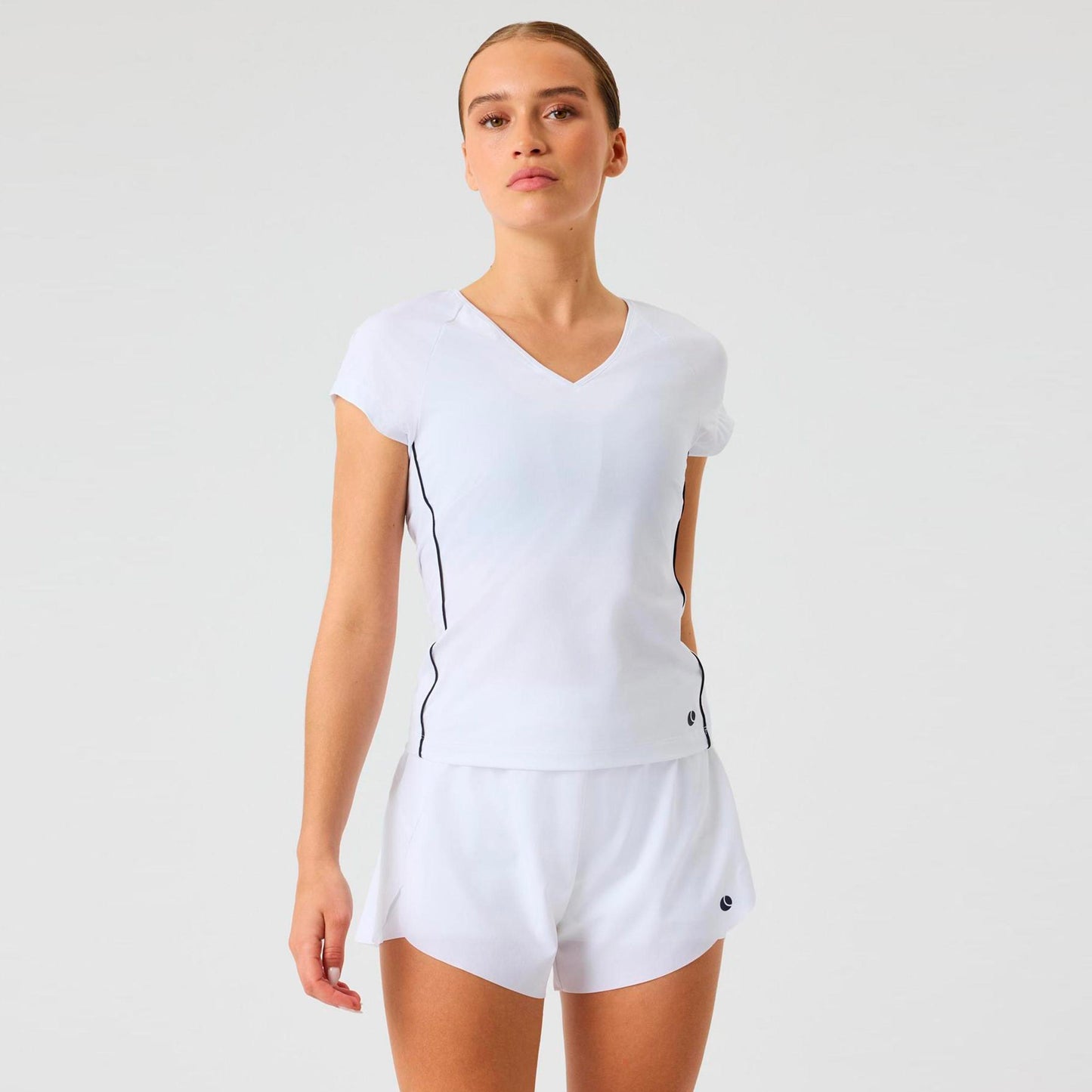 Björn Borg Ace V-Neck T-Shirt Damen - weiß Björn Borg Ace V-Neck T-Shirt Damen - weiß