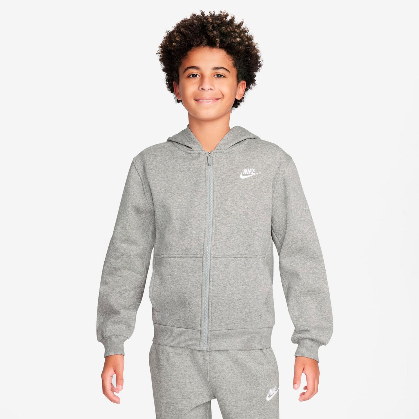 Nike Club Fleece Full-Zip Sweatjacke Kinder - grau Nike Club Fleece Full-Zip Sweatjacke Kinder - grau