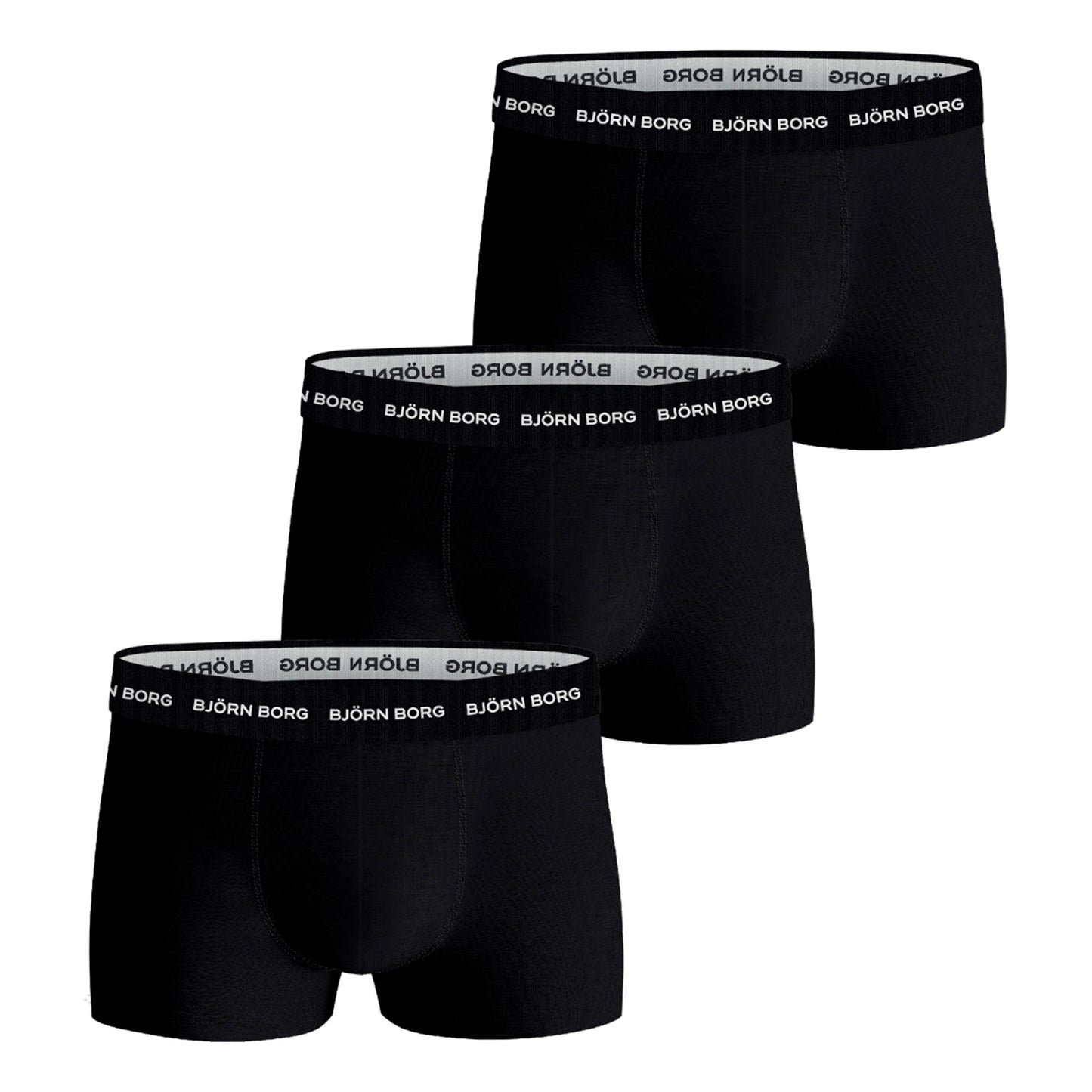 Björn Borg Cotton Stretch Trunk Boxer Short 3er Pack Herren - schwarz Björn Borg Cotton Stretch Trunk Boxer Short 3er Pack Herren - schwarz
