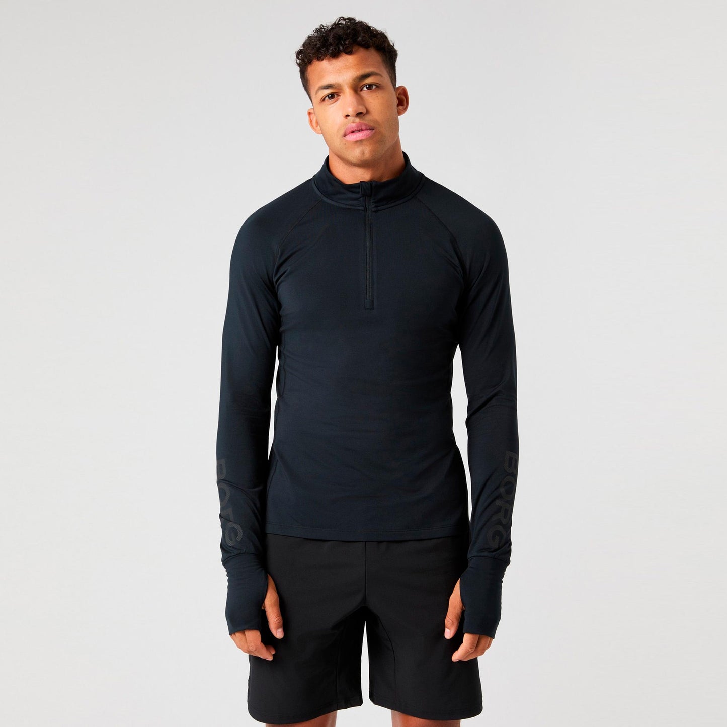 Björn Borg Midlayer Half Zip Longsleeve Herren - schwarz, schwarz Björn Borg Midlayer Half Zip Longsleeve Herren - schwarz, schwarz