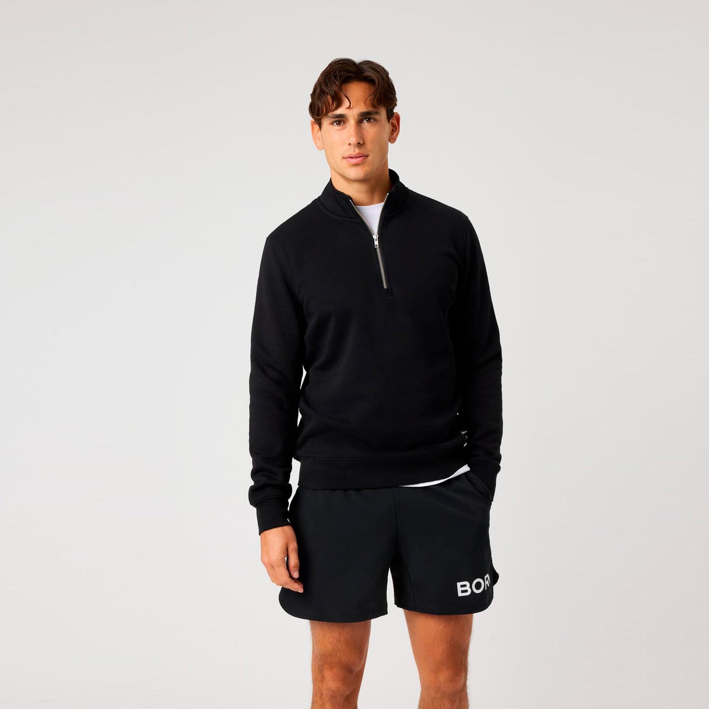 Björn Borg Centre Half Zip Sweatshirt Herren - schwarz Björn Borg Centre Half Zip Sweatshirt Herren - schwarz
