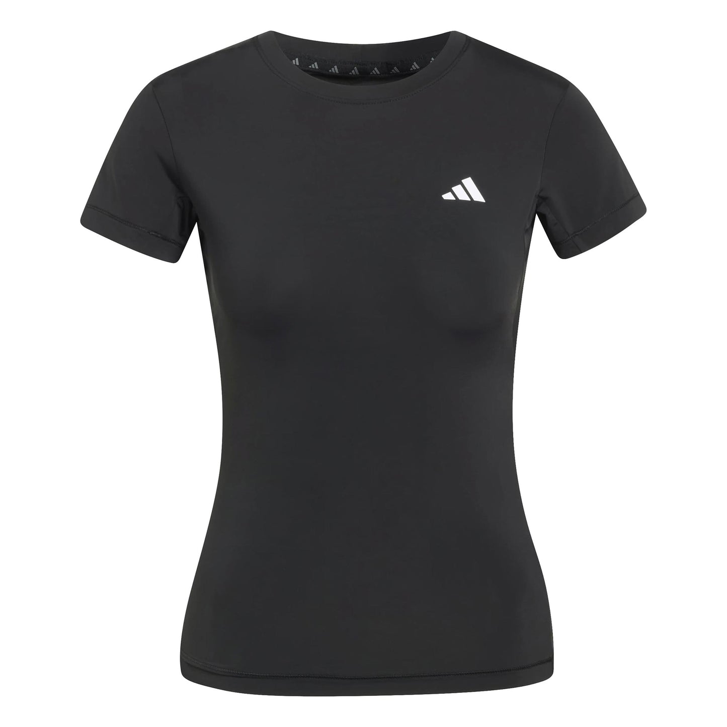 adidas Power Essentials T-Shirt Damen-schwarz adidas Power Essentials T-Shirt Damen-schwarz