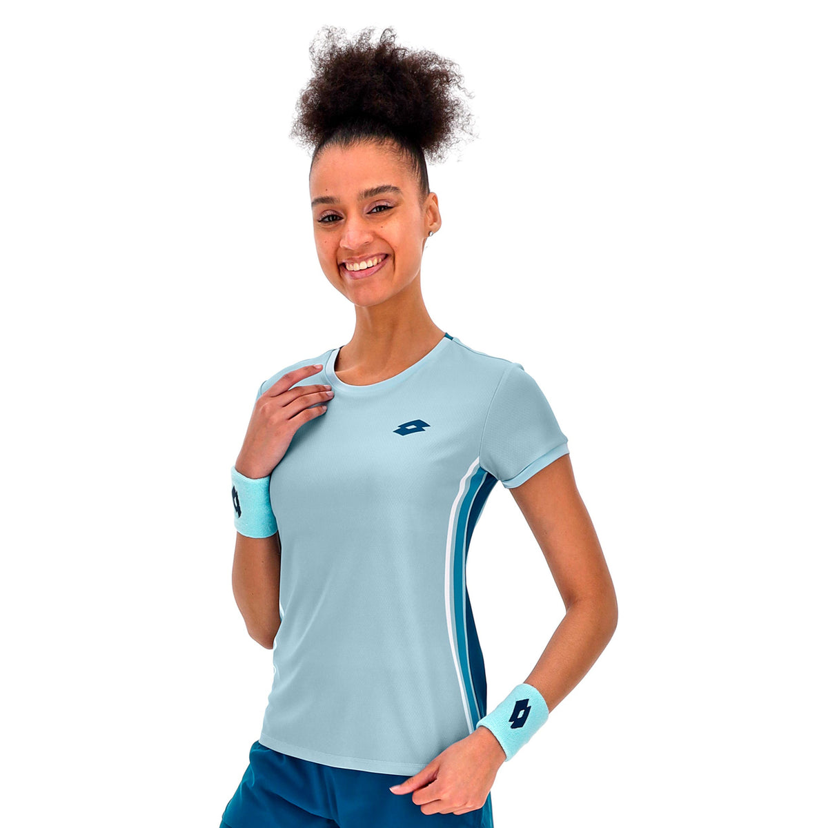 Lotto Tech VI T-Shirt Damen - hellblau, weiß Lotto Tech VI T-Shirt Damen - hellblau, weiß