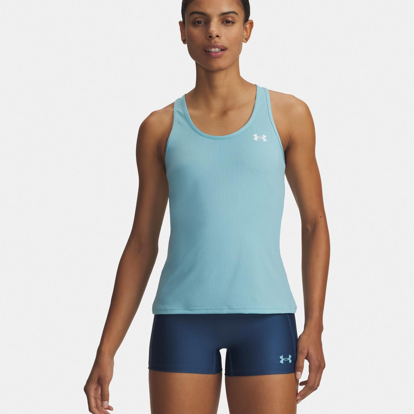 Under Armour Tech Mesh Racer Tank-Top Damen-blau, weiß Under Armour Tech Mesh Racer Tank-Top Damen-blau, weiß