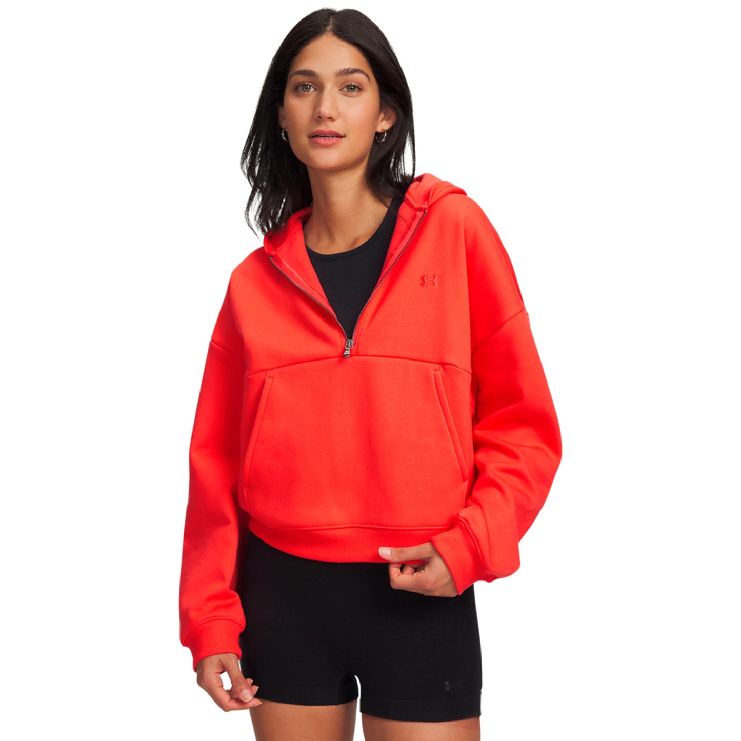 Under Armour Icon Fleece Halfzip Hoody Damen-rot, rot Under Armour Icon Fleece Halfzip Hoody Damen-rot, rot