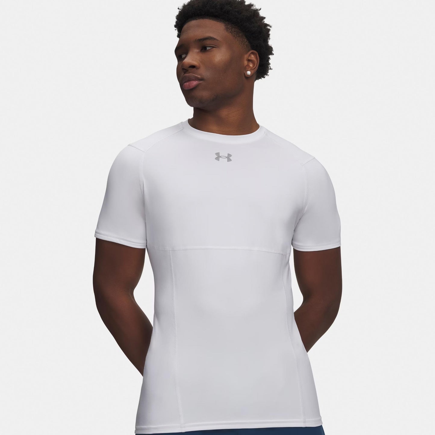 Under Armour Elite Fitted T-Shirt Herren-weiß Under Armour Elite Fitted T-Shirt Herren-weiß