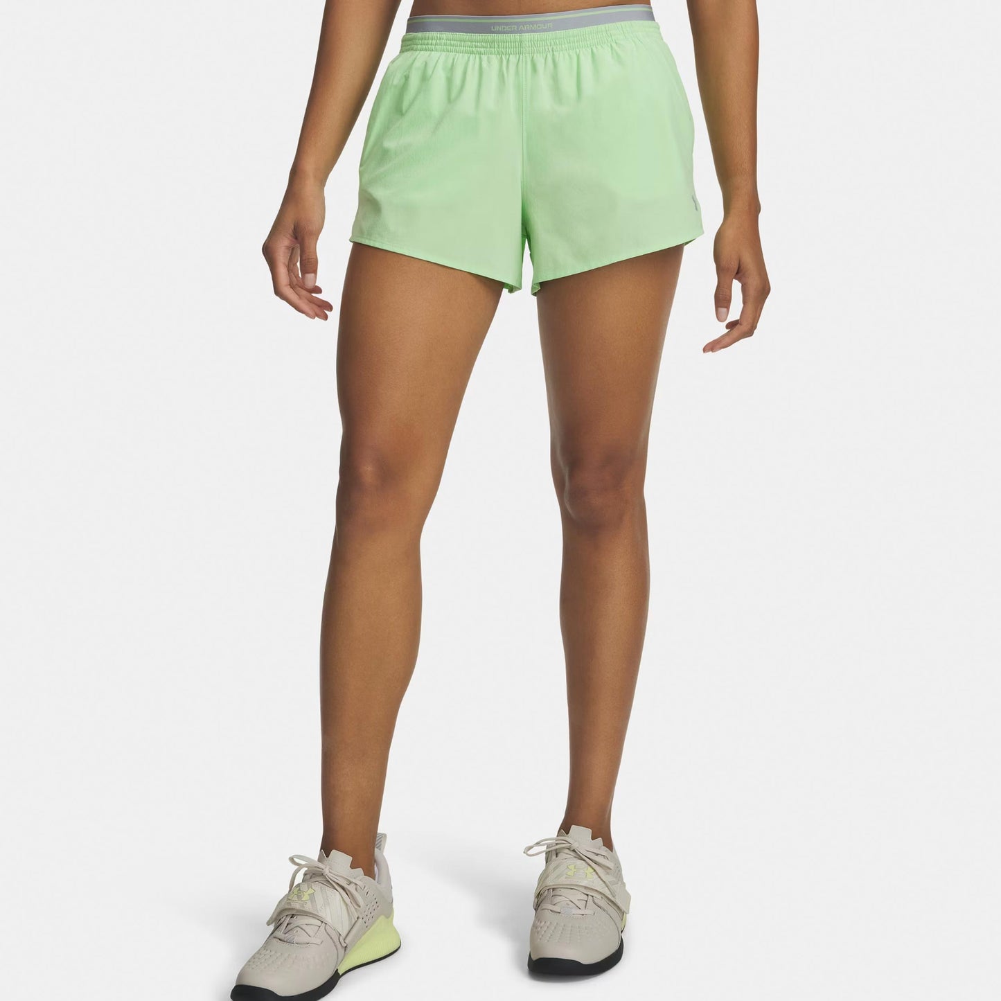 Under Armour Vanish Woven 3in Shorts Damen-grün, grau Under Armour Vanish Woven 3in Shorts Damen-grün, grau