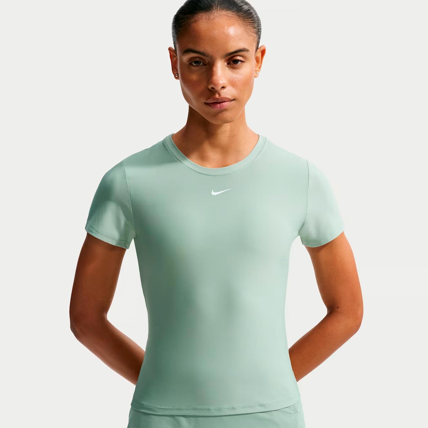 Nike Dri-Fit Victory T-Shirt Damen - graugrün, weiß Nike Dri-Fit Victory T-Shirt Damen - graugrün, weiß