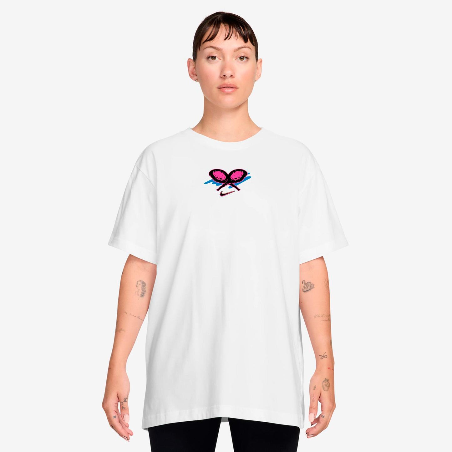 Nike Dri-Fit Slam Oversize T-Shirt Damen-weiß Nike Dri-Fit Slam Oversize T-Shirt Damen-weiß