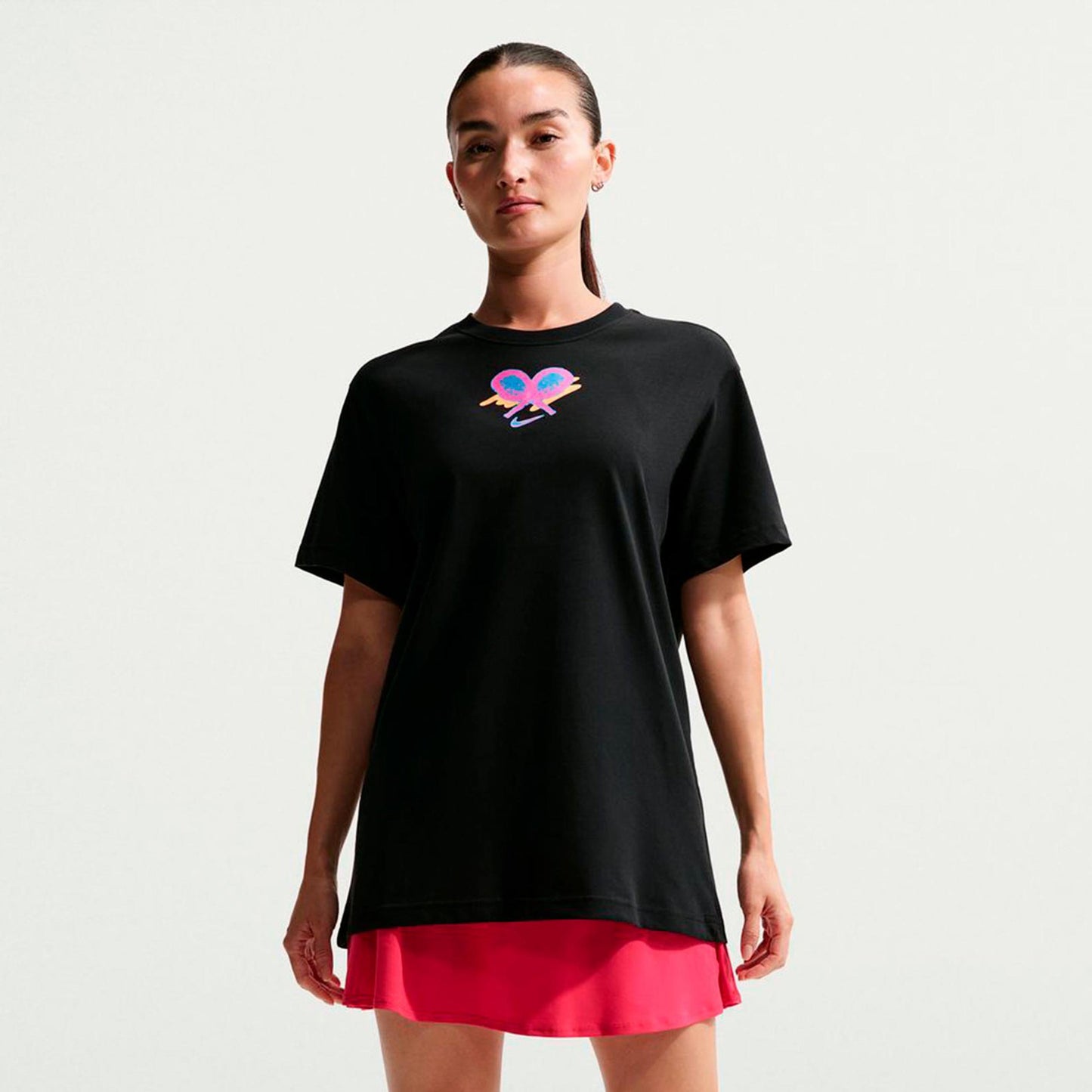 Nike Dri-Fit Slam Oversize T-Shirt Damen-schwarz Nike Dri-Fit Slam Oversize T-Shirt Damen-schwarz