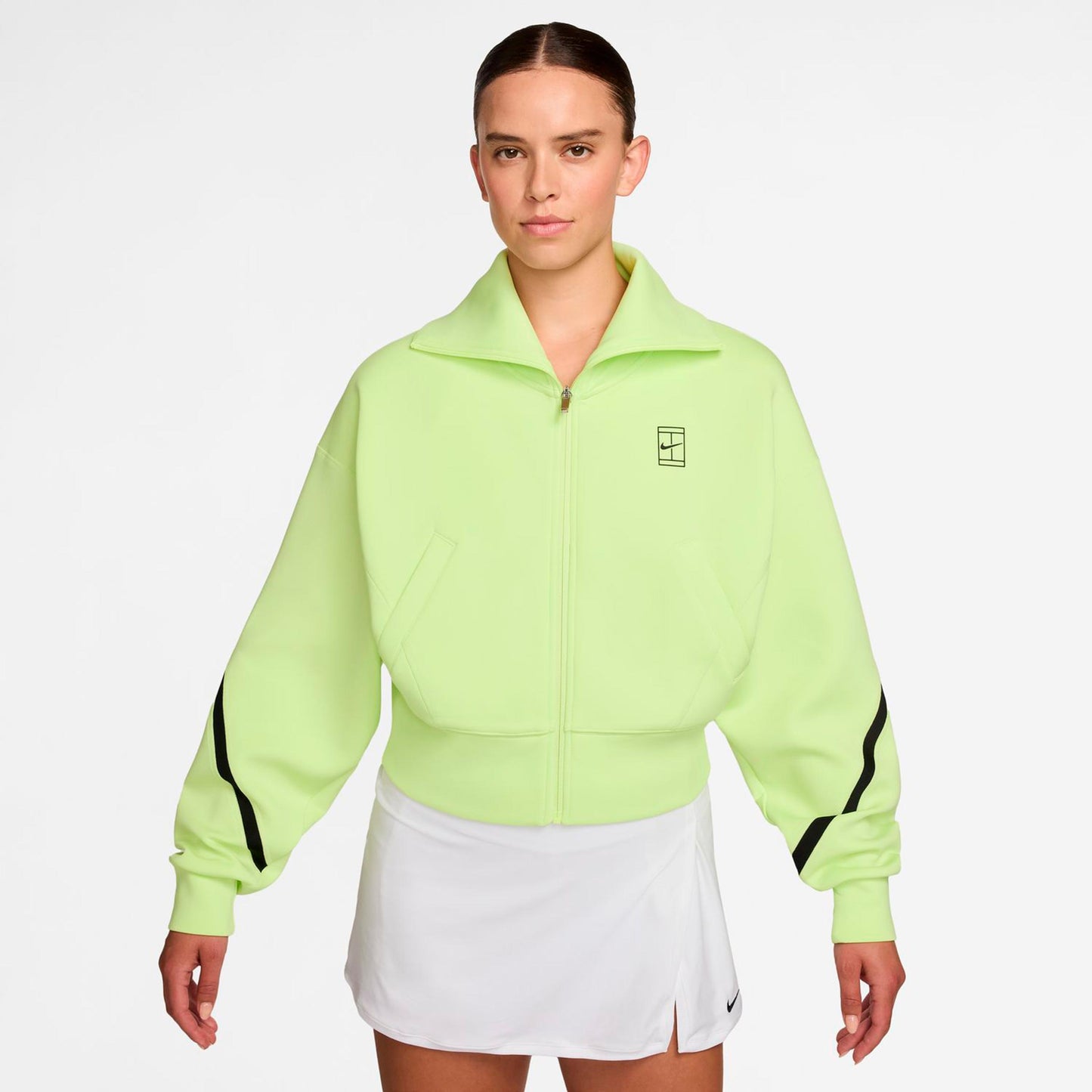 Nike Court Dri-Fit Advantage Trainingsjacke Damen-limette Nike Court Dri-Fit Advantage Trainingsjacke Damen-limette