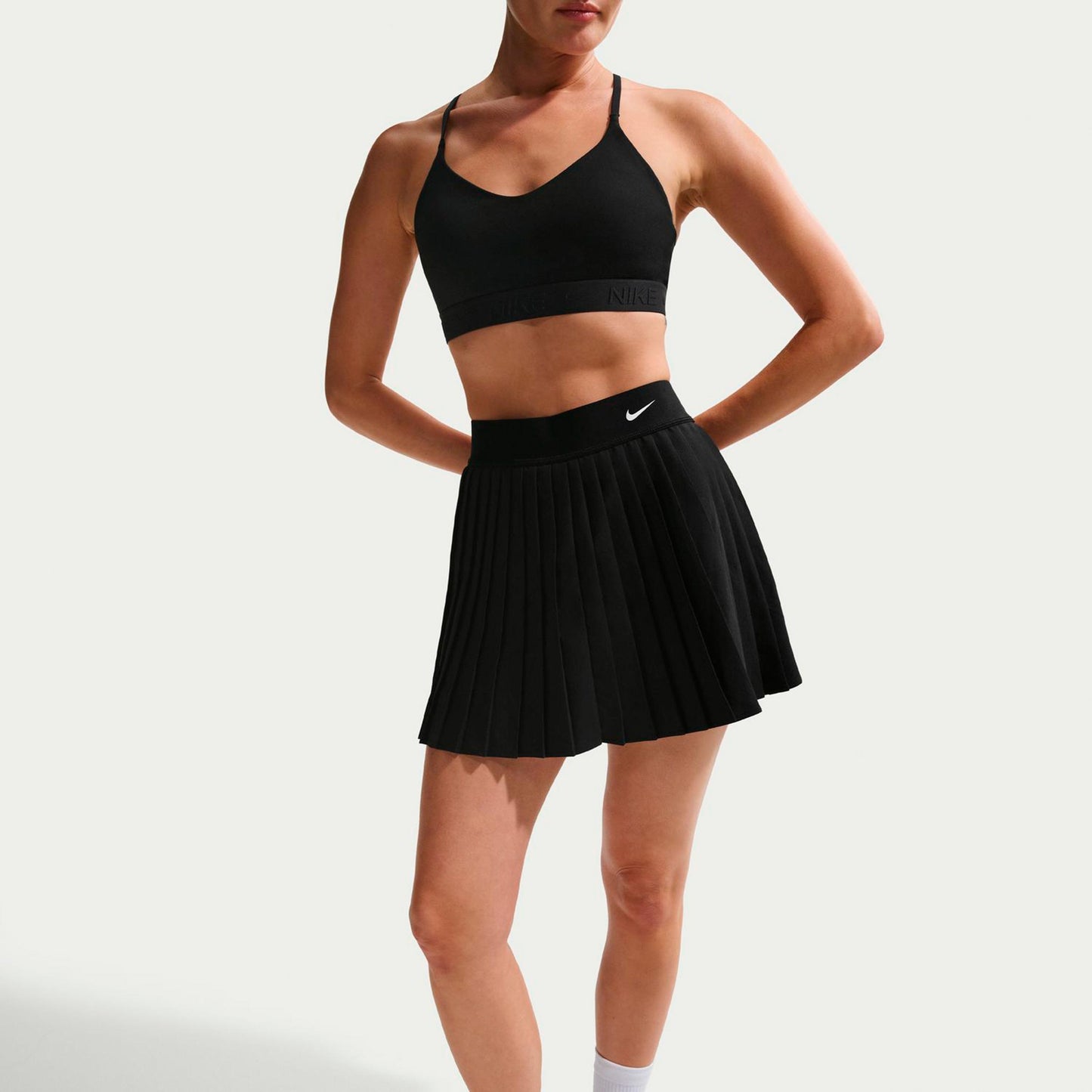 Nike Dri-Fit Victory High Rise Pleated Rock Damen-schwarz Nike Dri-Fit Victory High Rise Pleated Rock Damen-schwarz