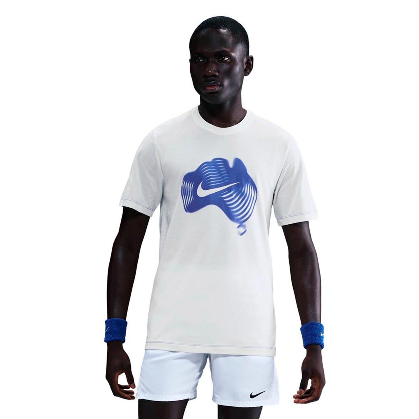 Nike Court Dri-Fit T-Shirt Herren-creme, blau Nike Court Dri-Fit T-Shirt Herren-creme, blau